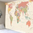 thumbnail image 2 of Tapiz de impresión de mapa del mundo súper grande HD, suave y fácil de cuidar para decoración de pared, tela colgante, 2 of 4