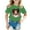 Z02-Green, variant on JIAHONG Girl Shirts Size 10-12 Round Neck Graphic Print Girls' Short-Sleeve Shirts and Tops Trendy Summer Tops School Clothes for Girls, Pink
