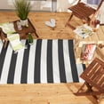 thumbnail image 3 of DII Black/White Stripe Outdoor Floor Runner, 3 of 3