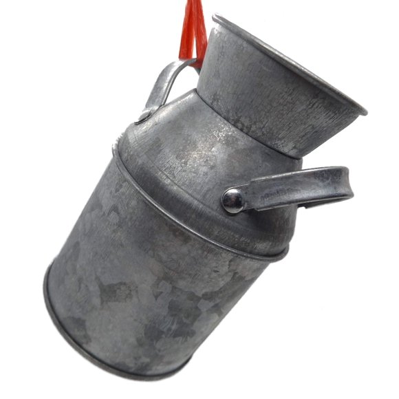 On Holiday Galvanized Steel Milk Can Christmas Tree Ornament