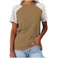 thumbnail image 2 of SDNall Womens Short Sleeved Shirt With Checkered Printed Button Casual T-shirt Top, 2 of 9