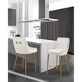 thumbnail image 4 of Meridian Furniture Tabouret en Velours Crème Owen, 4 of 4