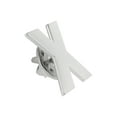 thumbnail image 2 of PinMart's Silver Letter X Alphabet Lapel Pin, 2 of 3