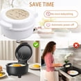 thumbnail image 2 of Hyvance Smart Fried Egg Cooker, Automatic Fried Egg Maker for 6 Features like Sunny Side Up, Over Easy, Fully Cooked & More. Auto Power Off, Alarm, Round Shape, Non Stick Coating (White), 2 of 7