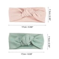 thumbnail image 4 of Unique Bargains Fashion Stripe Headbands for Girls 6.69"x2.95" 2 Pcs Pink, Green, 4 of 6