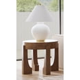 thumbnail image 5 of Canyon Brown Wood Travertine End Table Rustic Modern, 5 of 5