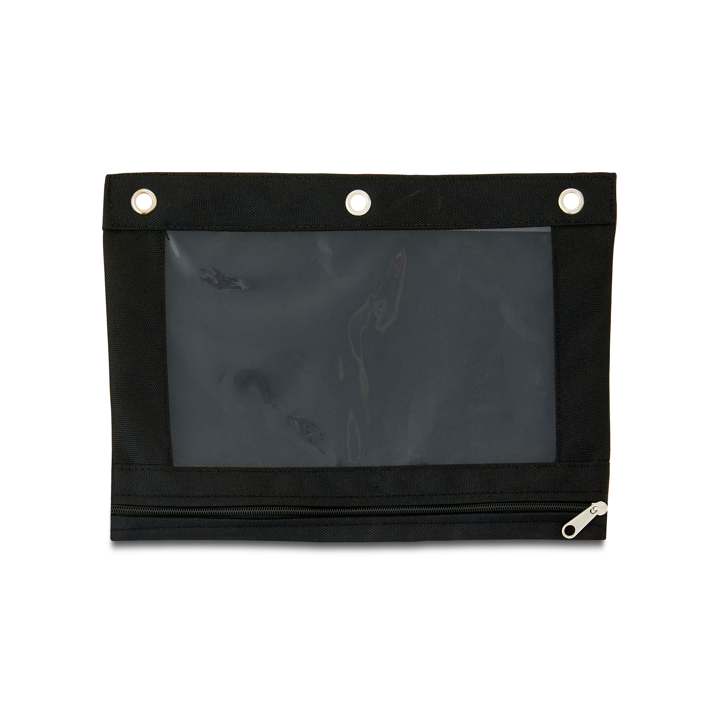 Funda de cremallera de poliéster negro sólido Pen + Gear para carpeta, cartuchera para carpeta 2