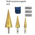 thumbnail image 2 of Pagoda Drill 4-12 4-20 4-32 Hexagonal Handle Straight Slot Three-Piece Set Hole Reamer Step Drill Step Drill, 2 of 5