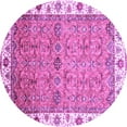 thumbnail image 1 of Ahgly Company Indoor Round Oriental Purple Traditional Area Rugs, 5' Round, 1 of 4