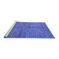 thumbnail image 2 of Ahgly Company Machine Washable Indoor Round Oriental Blue Industrial Area Rugs, 8' Round, 2 of 4