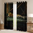 thumbnail image 2 of Feelyou 3D Leopard Cheetah Blackout Curtains Set of 2 (52x84 Each), Retro Western Fashion Window Curtains, Kawaii Jungle Animal Curtains and Drapes, Black Out Curtains Decor, 2 of 6