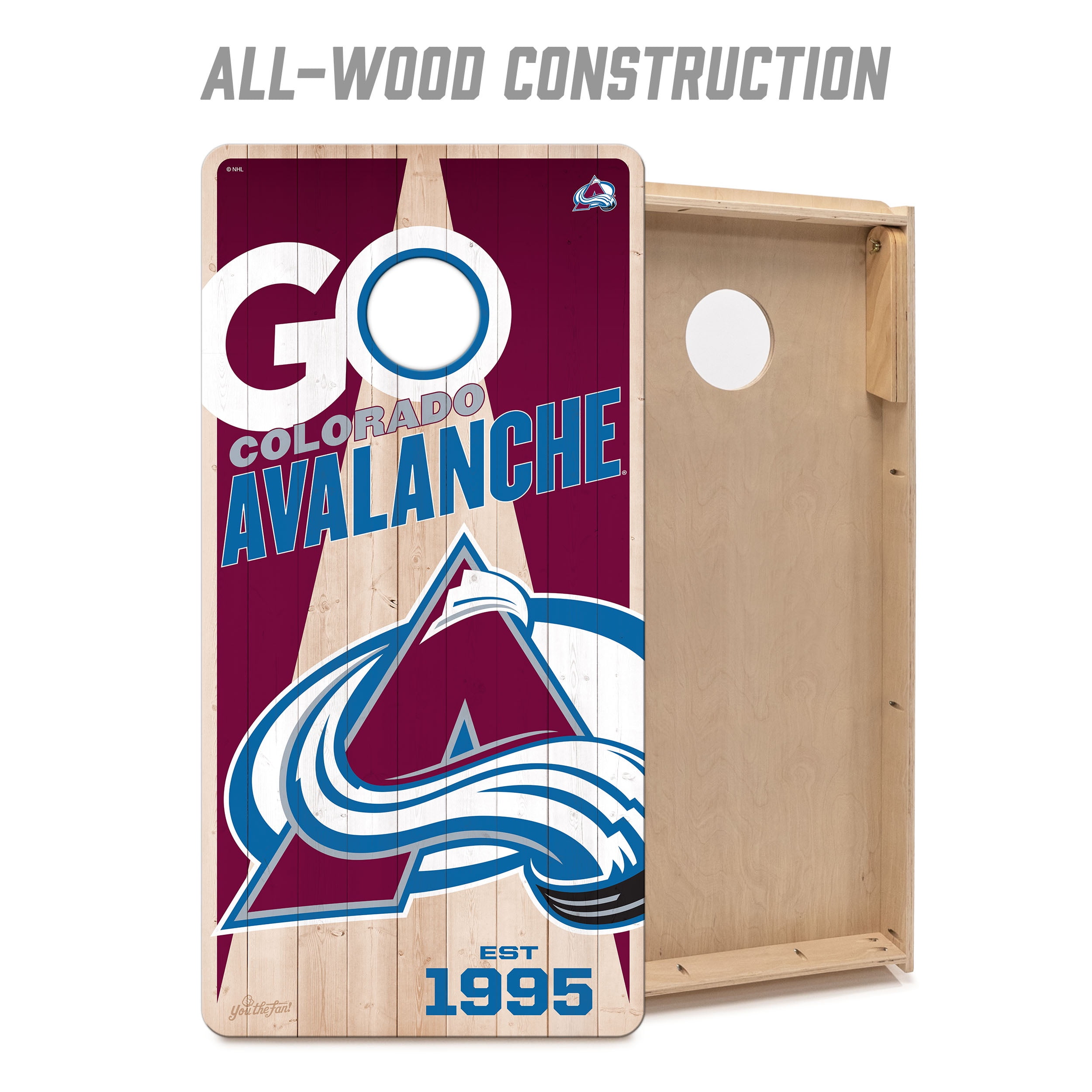 YouTheFan NHLColorado Avalanche 2' x 4' Cornhole Game No Bags