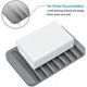 thumbnail image 5 of 2 jaboneras grises, jabonera de bambú de silicona de primera calidad, jabonera autodrenante para ducha, barra de jabón, baño, fregadero de cocina, bañera, 5 of 5