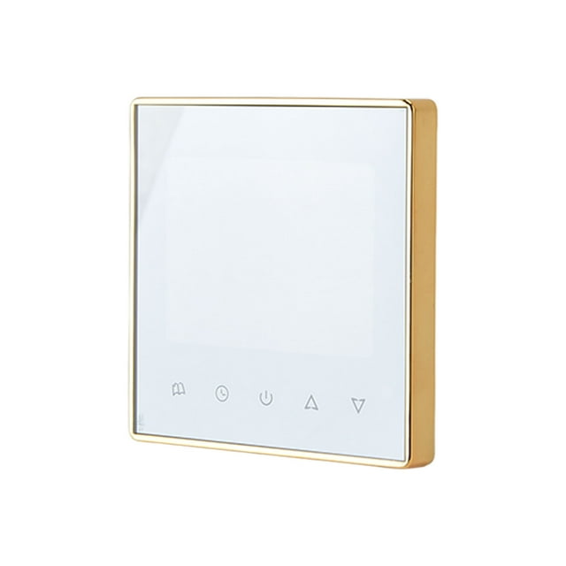 Thermostat Intelligent, Régulateur de Climatisation AC220V pour Chauffage par le Sol Noir, Or, Gris, Blanc