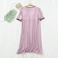 thumbnail image 5 of APEXFWDT Womens Modal Built in Padded Bra Nightgown Sleep Dress Summer Short Sleeve Comfy Midi Nightshirt Sleepwear, 5 of 9