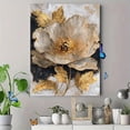 thumbnail image 4 of UXIEQU Gold Peony Embossed Texture Canvas Wall Art 15.75x11.81 INCHES, 4 of 8
