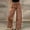 Brown, variant on Womens Polka Dot Wide Leg Jeans Ruffle Hem High Waist Denim Pants Button Fly Casual Retro Style Trousers for Spring Summer Vacation Daily Wear