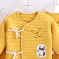 thumbnail image 3 of TAmten Baby Boy Outfits 0-3 Months 7PCS Newborn 0-3M Boys Girls Baby Cotton Clothes Bib Tops Hat Pants Bellyband Suit Outfit Sets OneSize Yellow ,0-3 Months, 3 of 4
