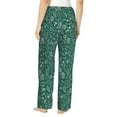thumbnail image 3 of Xecao Green Christmas Women's Straight Lounge Pajama Pants: The Epitome of Relaxed Sleepwear, 3 of 9