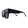 thumbnail image 4 of Mens Futuristic Robotic Squared Shield Mod Plastic Sunglasses All Black, 4 of 4