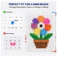 thumbnail image 5 of Transparent 104 Pin 2.6mm Square Pegboard, Single Board for Fuse Beads, Pixel Art Board for Bead Craft, 5 of 5