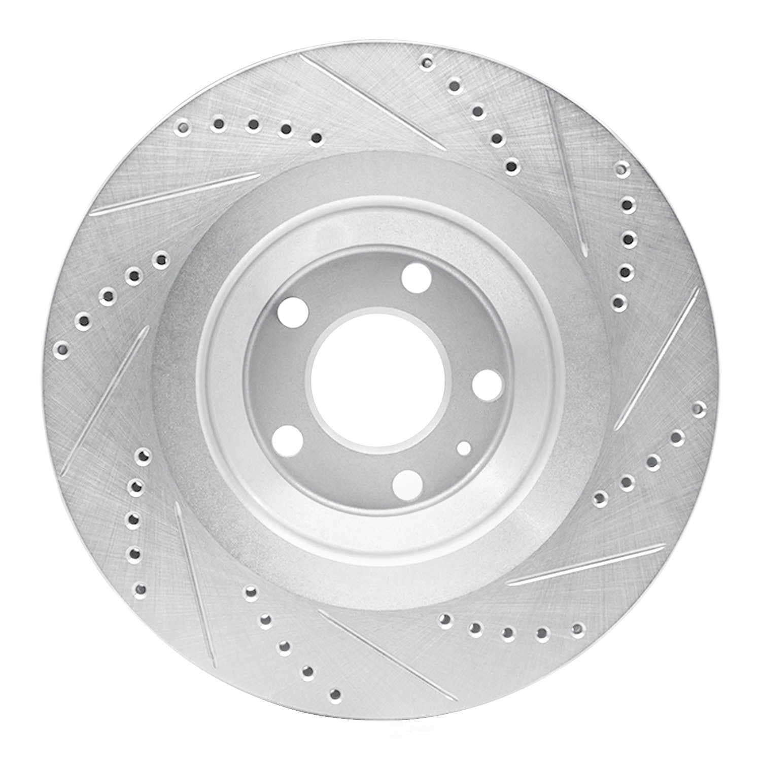 Dynamic Friction Company 631-73039L DFC Brake Rotor - Drilled And Slotted - Silver