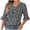 E-Black, variant on ZQUUVOU Women's T-Shirt Casual Printed Floral 3/4 Sleeve V-Neck Ruffle Blouse F-Blue (XL)