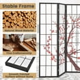 thumbnail image 5 of Costway 4-Panel Japanese Style Folding Room Divider with Elegant Plum Blossom Design Indoor, 5 of 10