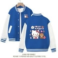 thumbnail image 1 of Sanrio Hello Kitty Cinnamoroll Jacket Kuromi Overcoat Woman Jacket Spring Autumn Kids Loose Sports Baseball Uniform Clothes Gift, 1 of 7