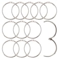 thumbnail image 7 of 12pcs Household Sea Round Style 1.5" Metal Shower Curtain Hook Rolling Hook Clip Bathroom, 7 of 7
