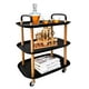 thumbnail image 1 of Carrito de Bar 3 Niveles LUMO Mesa de Servicio Negro 58x37x88 cm, 1 of 7