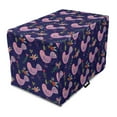 thumbnail image 1 of Botanical Dog Crate Cover, Composition of Ornamental Folk Inspired Birds Flowers and Branches, Easy to Use Pet Kennel Cover for Medium Large Dogs, 35" x 23" x 27", Indigo and Multicolor, by Ambesonne, 1 of 6