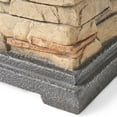 thumbnail image 6 of Troy Square Column Fire Pit in Natural Stone with Lava Rocks, 6 of 13