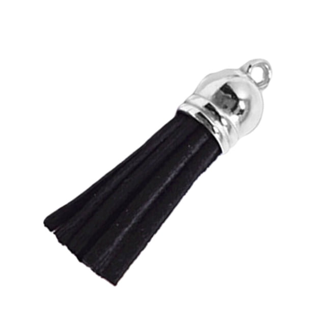 Youkk 28 Pieces Keychain Charms Creative Delicate Keyring Pendant Tassels Simple Handbag Decor Tassel Craft Decoration DIY Accessory Black