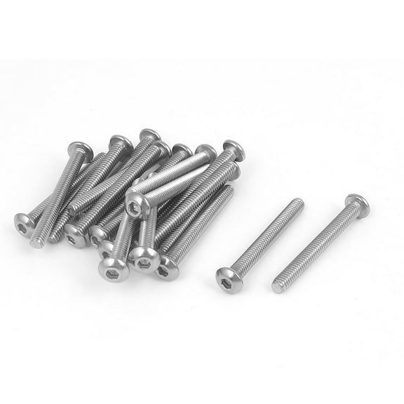 M4x35mm 304 Stainless Steel Hex Socket Countersunk Round Head Screw Bolts 20PCS