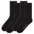 thumbnail image 2 of BambooMN Unisex Rayon from Bamboo Thin Dress & Casual Crew Socks - Black - Large - 4 Pairs, 2 of 5