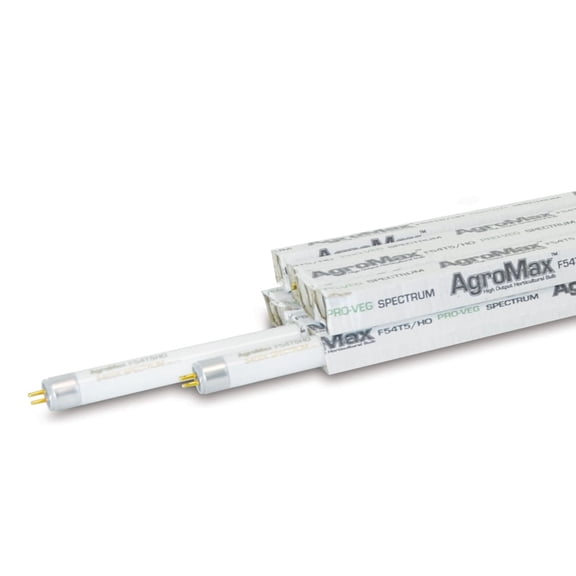 AgroMax 8-Pack 4 Foot (45.75") 5,400K Super Veg T5 Fluorescent Grow Light Bulbs - (8) F54T5HO Bulbs