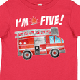 thumbnail image 4 of Inktastic I'm 5 Fire Truck 5th Birthday Boys or Girls Toddler T-Shirt, 4 of 5