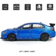 thumbnail image 2 of Impreza WRX STI S207 2016 - Coche de juguete deportivo de carreras, escala 1/32, de metal, para niños, con luz, 4 puertas, capó y maletero., 2 of 5