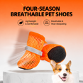 thumbnail image 5 of Summer Breathable Dog Shoes for Small Dogs, Breathable Mesh Dog Boots for Summer Hot Pavement, Reflective Adjustable Non Slip Paw Protectors for Small Dogs Cat Puppy, 5 of 5
