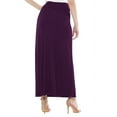 thumbnail image 4 of Women's Casual Foldable Waist Comfy Loose Fit Solid Maxi Skirt S-3XL, 4 of 6