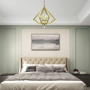 Livex Lighting Diamond 6 Light Chandelier in Polished Brass