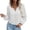 White, variant on Womens Fashion Tops Loose Chiffon Shirts Temperament Solid Color Long Sleeves Bottoming Shirts for Everyday Wear