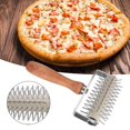 thumbnail image 3 of Acero inoxidable masa enrejado superior galleta pastel Pizza pan pastelería corteza rodillo cortador Cocina, 3 of 8