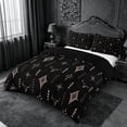 thumbnail image 2 of meiyoeat Rustic Bull Skull Duvet Cover Queen For Boys,Vintage Western Aztec Geometric Pattern Queen Bedding For Men,Black Reversible,3 Pieces(No Comforter), 2 of 6