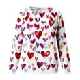 thumbnail image 4 of Ruimatai Women's Cable Knit Sweater 2024 Valentine's Day Oversized Long Sleeve Crewneck Pullover Tops Women's Casual Printed Thin Sweater Long Sleeve Round Neck Shirt/shirt, 4 of 4
