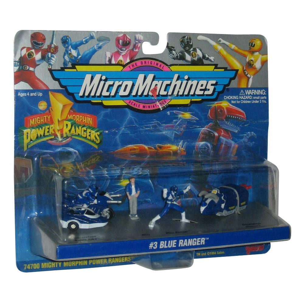Power Rangers Blue Ranger Micro Machines Collection 3 Toy Mini Figure