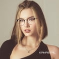 thumbnail image 4 of KANASTAL Anti Blue Light Glasses Men Metal Half-rim Computer Reading Gaming Glasses Blue Light Blocking Anti Fatigue for Digital Screen Silver Frame, 4 of 5