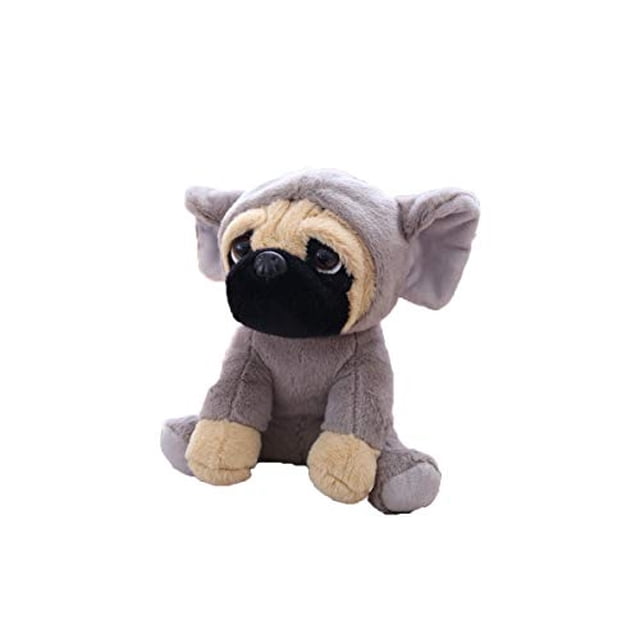 Lindo Pug Peluche Cosplay como Elefante Gris Peluche Juguetes Suave Perro Pug Juguete en D CASAGOOD CASAGOOD