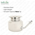 thumbnail image 2 of SoulGenie SteloKleen Stainless Steel Neti Pot - Nasal Irrigation - Silver, 2 of 6